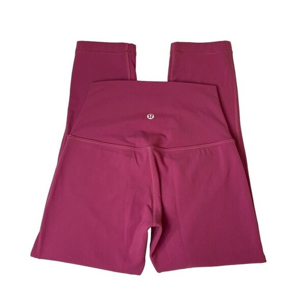 Lululemon Align Crop Leggings Double Lined Nulu Size 2 Pink - Picture 1 of 9